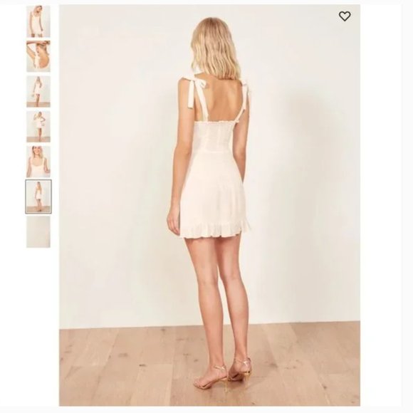 Reformation Christine Mini Dress - Ivory - Picture 7 of 12